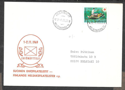 Postilähetys - Pun.risti 1972 (LAPE 706) Hki 10 17.1.1973