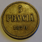 1870 5 penniä kl7/6 - pikkukuva 1