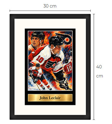 Uusi John Leclair Philadelphia NHL art print Limited Edition