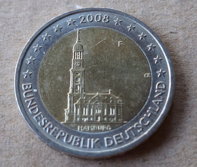 Saksa 2 € Hamburg F Hampuri erikoiseuro F