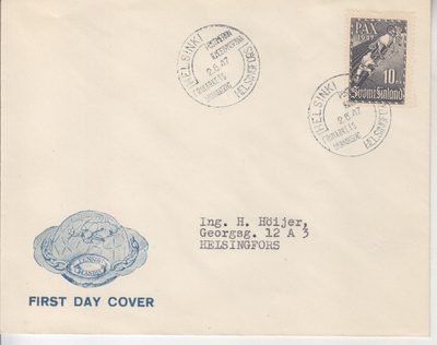 FDC 1947 Pariisin rauhansopimus.