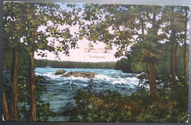 Värikortti VALLINKOSKI, Hki - Lahti 1923
