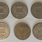 6 kpl Kreikka 20 drakmaa 1976-1982, 2 kuvaa - pikkukuva 1