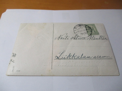 1929 Metsäkylä kortti Liikkalan asemalle