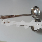 Hopeinen Chippendale kauha 26,5cm 103g - pikkukuva 1