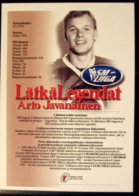 Arto Javanainen Ässät Lätkälegendat