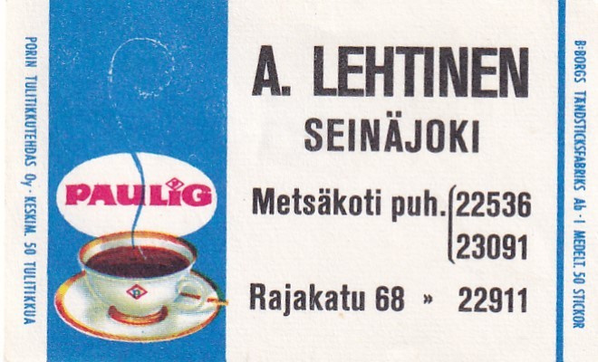 Seinäjoki, A. Lehtinen, Paulig    8/3