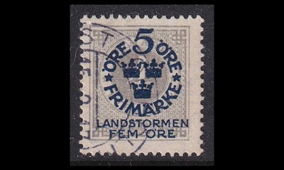 Ruotsi 88X o Landstorm I 5+5/4 Öre (1916)