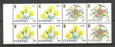 GUERNSEY kukat blokki 1992 **