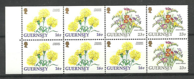 GUERNSEY kukat blokki 1992 **
