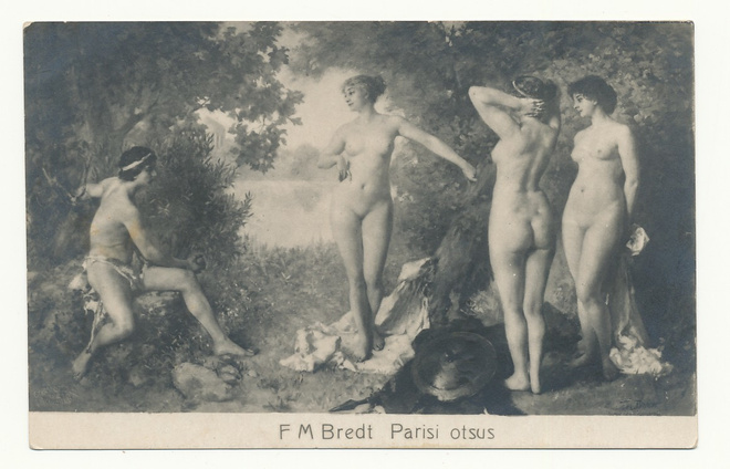 F M BREDT- Alastomia naisia - vanha kortti