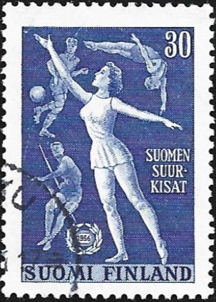 1956 Suomen Suurkisat leimattu LaPe 456