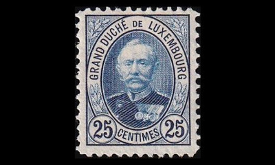 Luxemburg 60A * Suurherttua Adolf 25 C (11½) (1891)