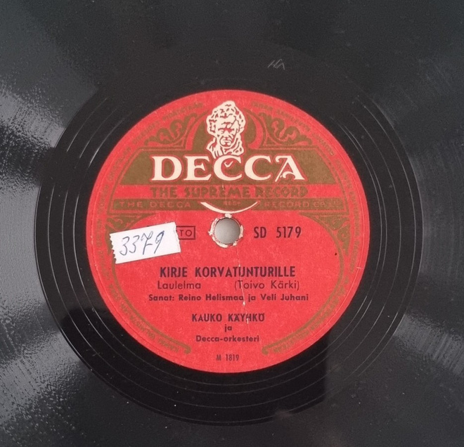 Savikiekko 1952 - Kauko Käyhkö - Decca SD 5179
