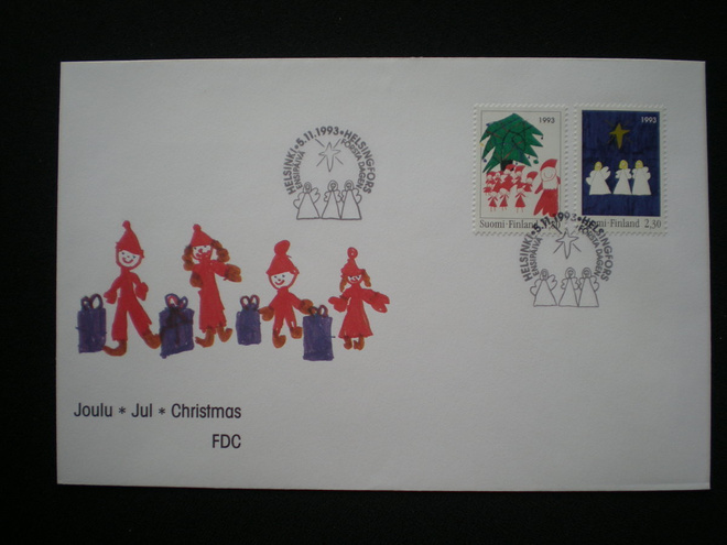 FDC Joulupostimerkit 5.11.1993 - LaPe 1228-1229