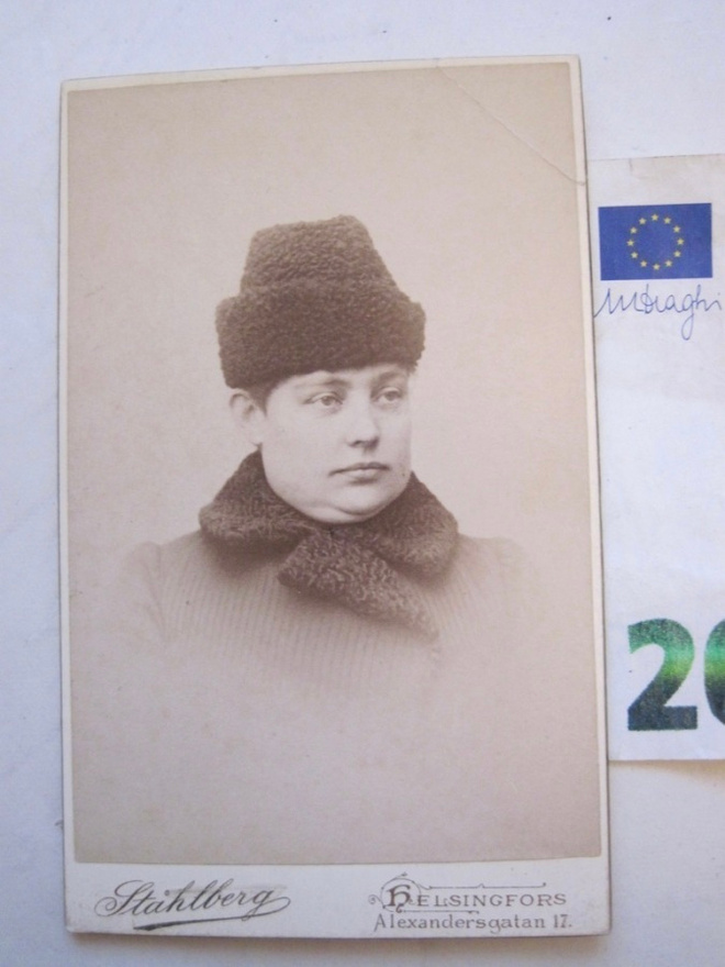VANHA CDV Valokuva Kansanedustaja Vera Hjelt 1890
