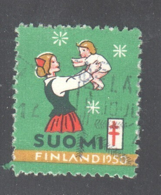 1950 TUB joulumerkki leimattuna.