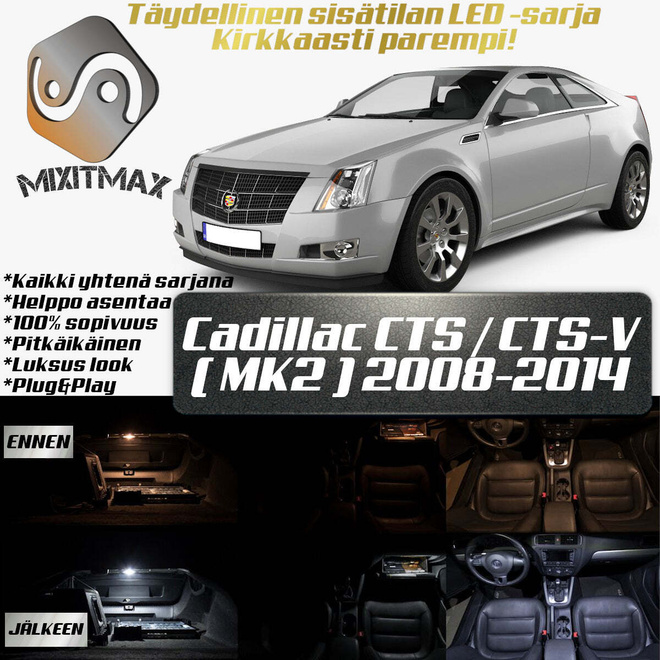 Cadillac CTS (MK2) Sisätilan LED-sarja 18-osainen