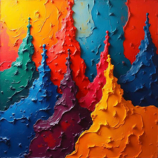 Uusi Abstrakti alumiinitaulu 40 cm x 40 cm