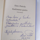 Eino Pietola : Kadonnut partio : sotaromaani (signeerattu... - pikkukuva 3