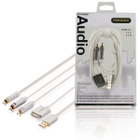 Profigold Apple Telakka - USB A uros + 3xRCA uros, 1m *UUSI* - pikkukuva 1