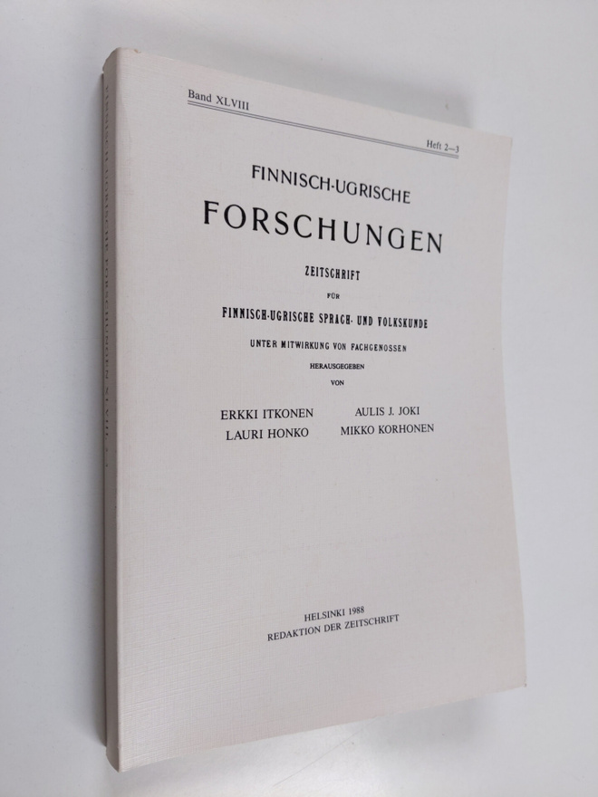 Finnisch-ugrische Forschungen Band 48 Heft 2-3 : Zeitschr...