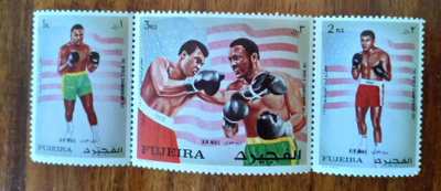 POSTIMERKKI sarja v.1971 Ali-Frazier mestaruusottelu