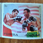 POSTIMERKKI sarja v.1971 Ali-Frazier mestaruusottelu - pikkukuva 1