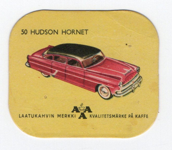 Kahvilappu AAA n:o 50 HUDSON HORNET