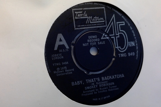 SMOKEY ROBINSON : BABY THAT'S BACKATCHA : DEMO VINYYLI 7" 75