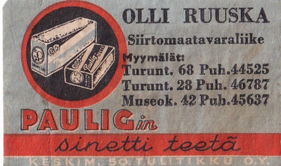Olli Ruuska  Turunt. 68, Museok. 42  b511