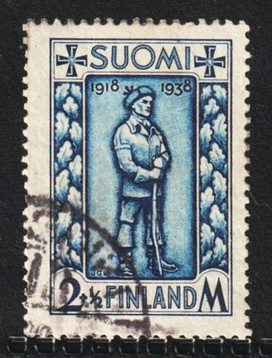 1938 Rintamamiesmerkki leimattuna