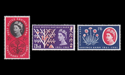 Iso-Britannia 343-5 ** Postisäästöpankki 100v (1961)