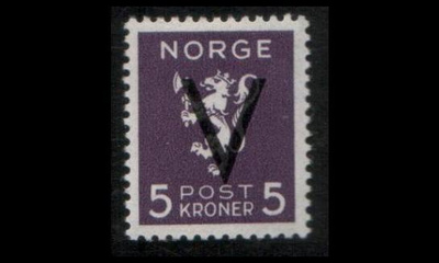 Norja 256 ** V-merkki 5 kr (1941)