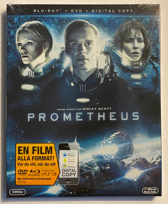 Prometheus : Blu-ray + DVD ( uusi, kelmussa )