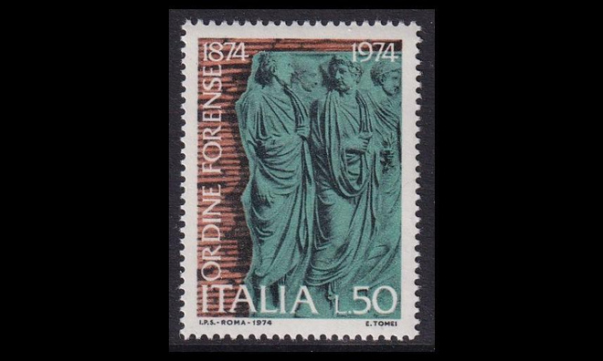 Italia 1468 ** Asianajajaliitto 100v (1974)