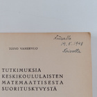 Toivo Vahervuo : Tutkimuksia keskikoululaisten matemaatti... - pikkukuva 2