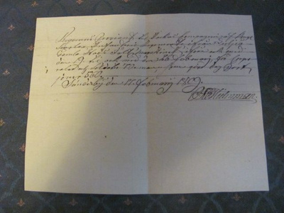 SUOMEN SOTA 1808 KIRJE,TIEDONANTO.