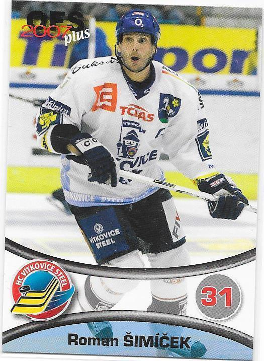 2006-07 OFS Plus #63 Roman Simicek Vitkovice ex- HPK