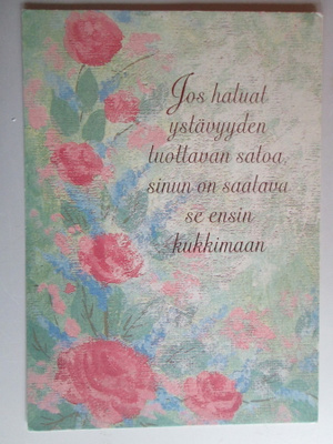 KULKEMATON MIETELAUSEKORTTI MARKKA-AJALTA