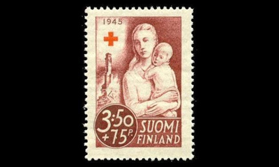 293 ** Punainen risti 3,50mk+75p (1945)