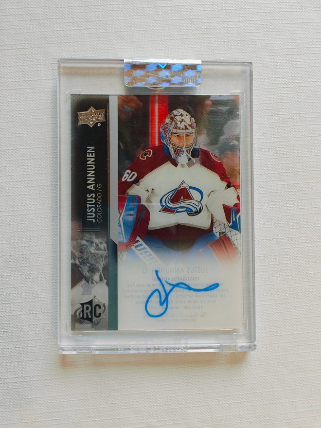 Justus Annunen - 21-22 UD Clear-Cut Rookie Auto