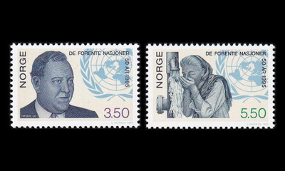 Norja 1187-8 ** YK 50v (1995)
