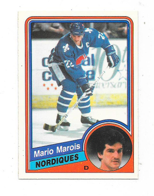 1984-85 OPC #282 Mario Marois , Quebec Nordiques goonie