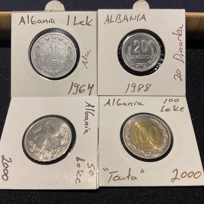 Albanian nätit kolikot 4 kpl