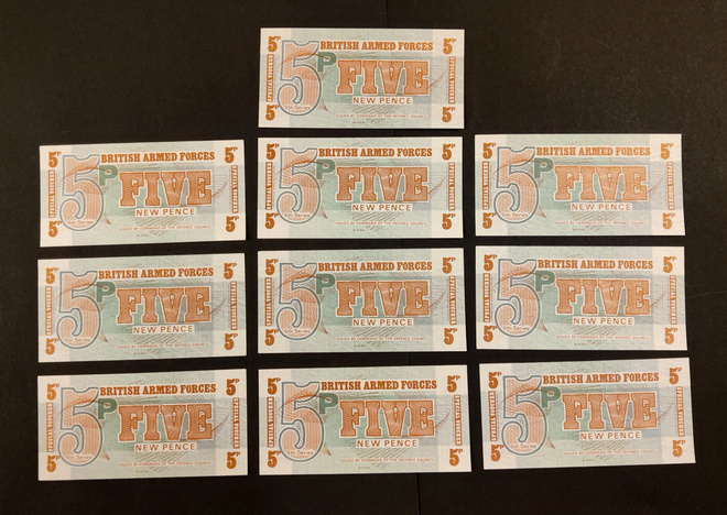 British Armed Forces 10 x 5 New Pence