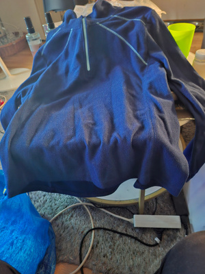 Sininen fleece S