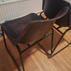 2X musta / mustanruskea tuoli nahkaistuin - pikkukuva 5