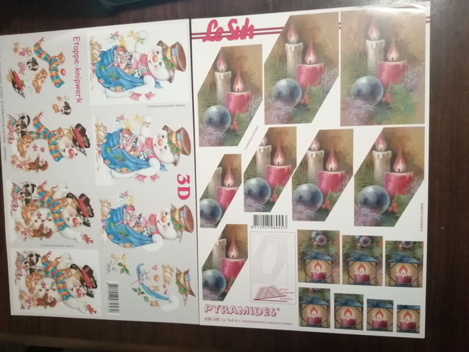 2kpl 3d Korttikuva-arkkia A4 Joulu