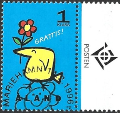 Ål 1996 Tervehdys-merkit 1. lk välilöpari logo EPL LaPe 108